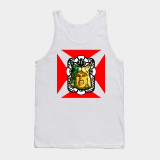 red cross wolf mask Tank Top